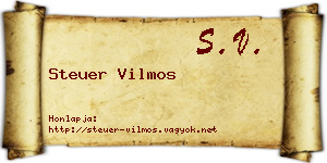 Steuer Vilmos névjegykártya
